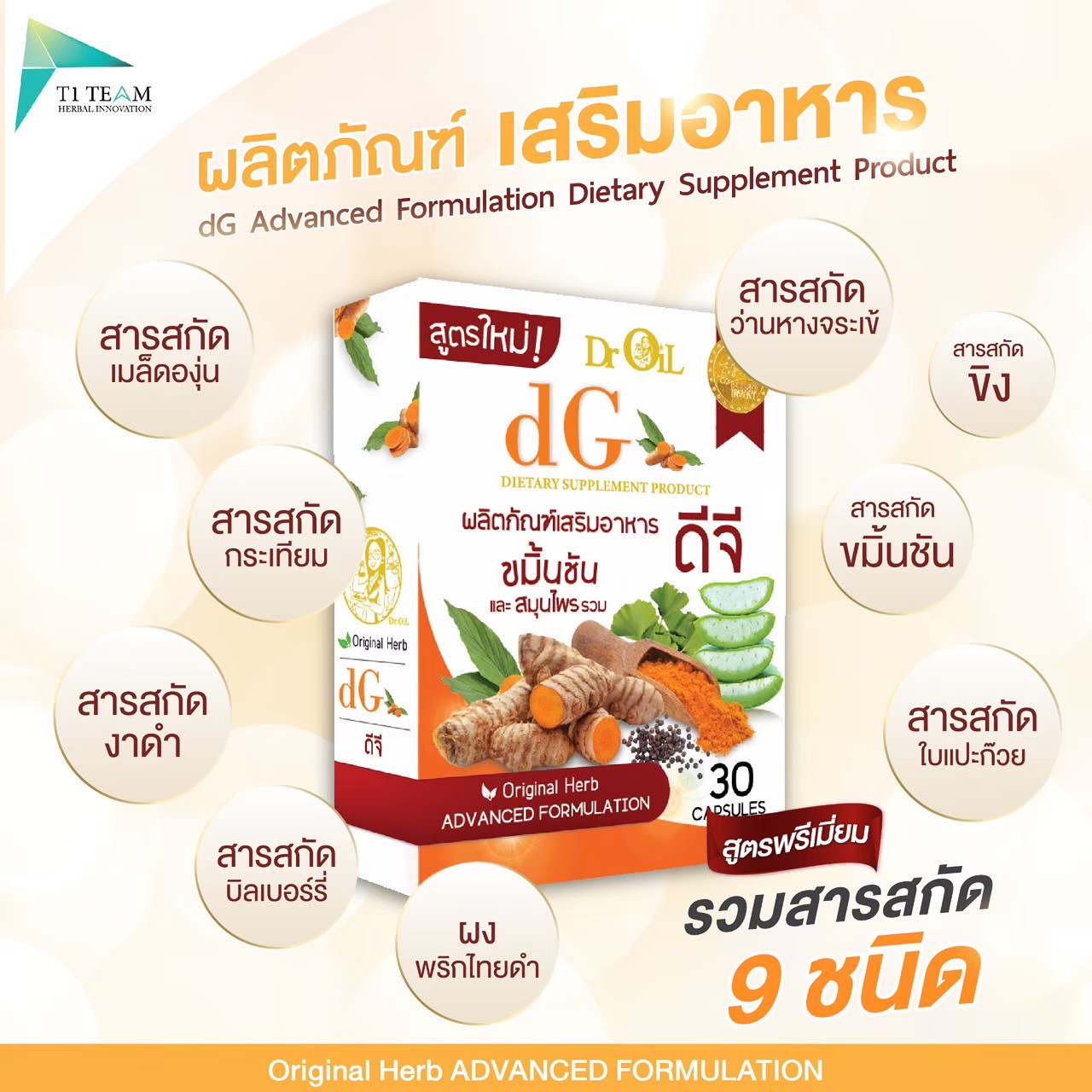 ขมิ้นชัน DG  รางวัลเหรียญทองระดับโลก